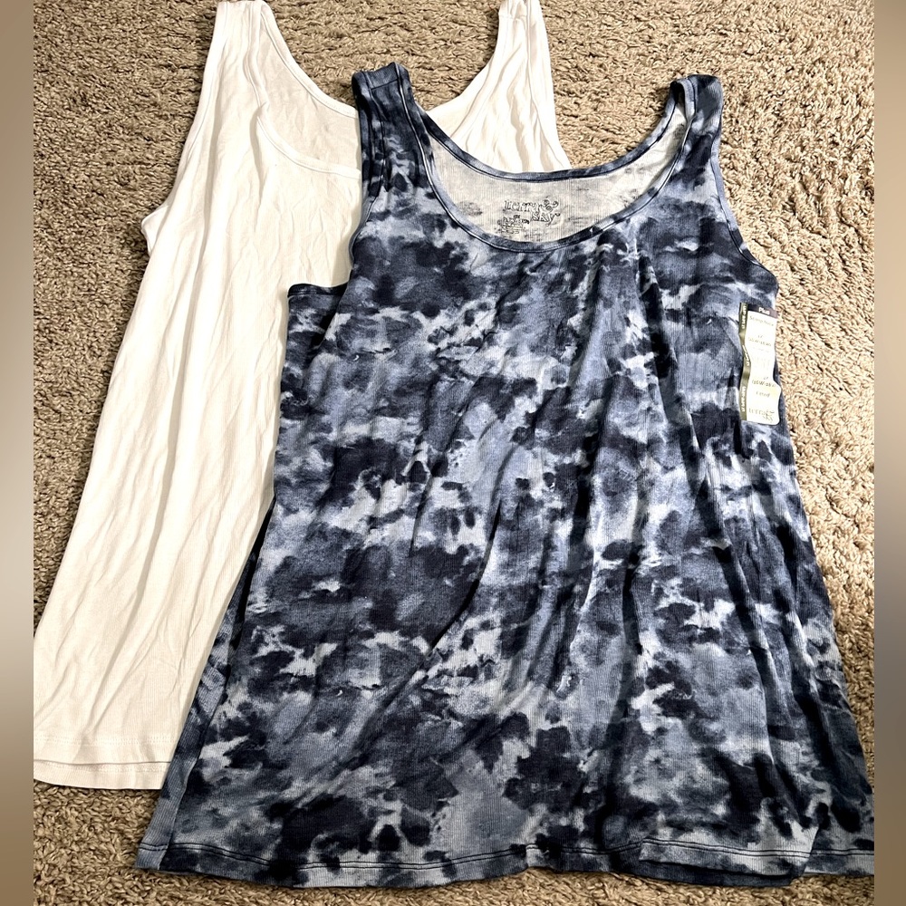 Bundle of 2 Terra & Sky Ribbed Tank Tops - size 1x